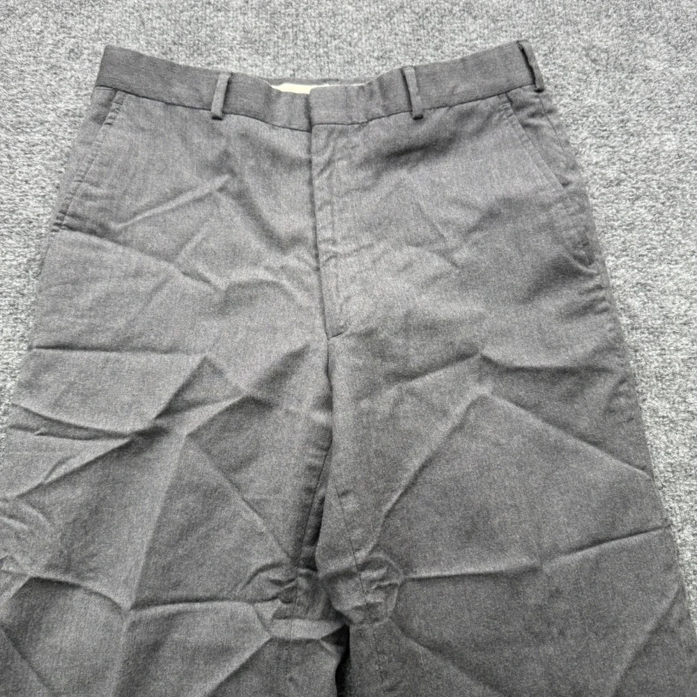 Unbranded 100% Pure Wool Dress Pants Mens 30 Gray 25 Inseam USA Made Casual